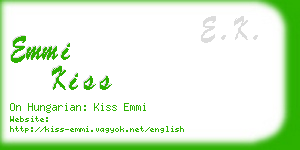 emmi kiss business card